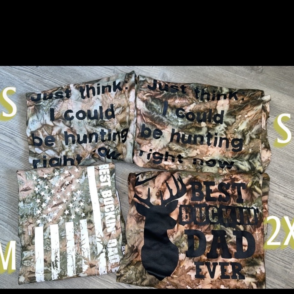 Camo Tie Dye Shirts with Hunting Graphics
